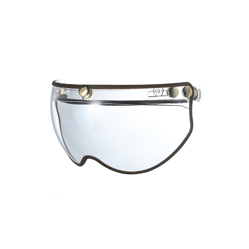 W風鏡(TOP咖啡飾邊)-透明 - 電單車頭盔 - 其他材質 