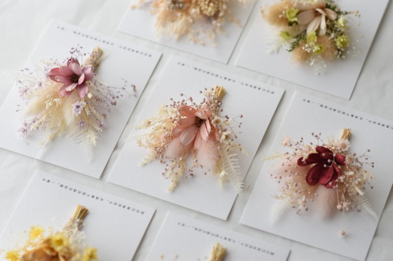 Wooden Flower Series | Mini Flower Card Dried flower Preserved Flower Wish Card - ช่อดอกไม้แห้ง - พืช/ดอกไม้ 