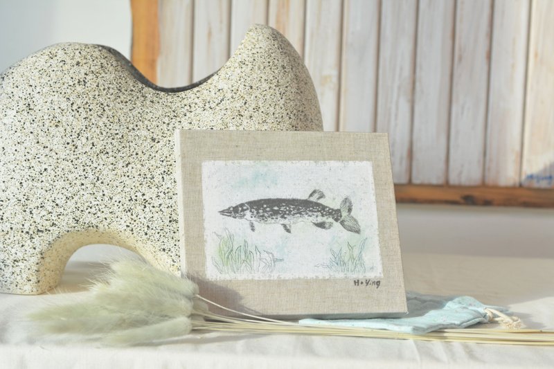 【Hand-painted Frameless Picture】Fish-3 (Small) - Posters - Other Materials Multicolor