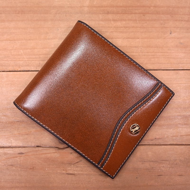 Old bones Gold Pfeil brown folding short clip VINTAGE - Wallets - Genuine Leather Brown