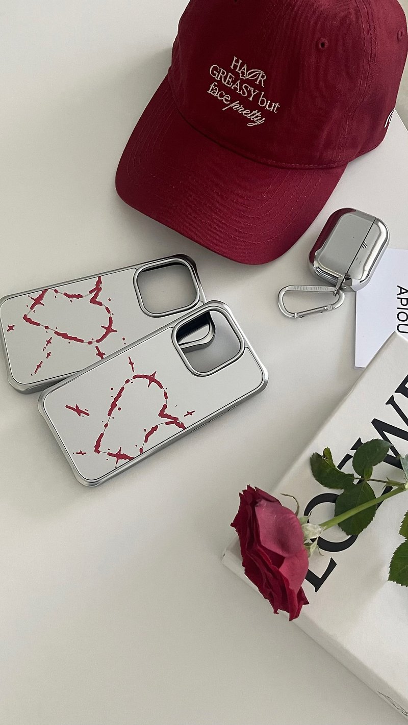 【Mirror Pro】Infinite Love Silver MagSafe iPhone Impact Case - Phone Cases - Acrylic Silver