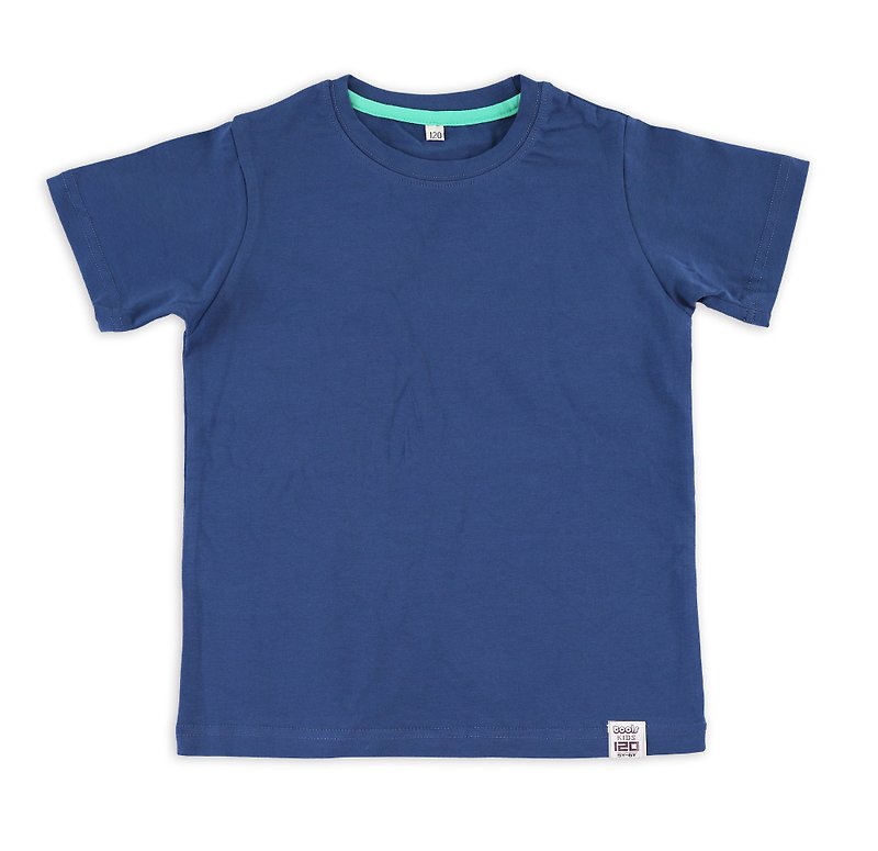 tools primary color children's clothing plain T :: navy blue :: 170301-74 - Tops & T-Shirts - Cotton & Hemp Blue