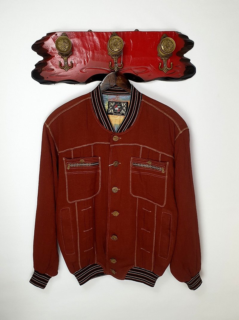 Little Turtle Gege - Cute Zip Electric Embroidered Baseball Jacket - Men's Coats & Jackets - Cotton & Hemp 