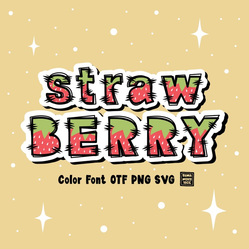 Strawberry OTF PNG SVG - 字體設計 - 其他材質 