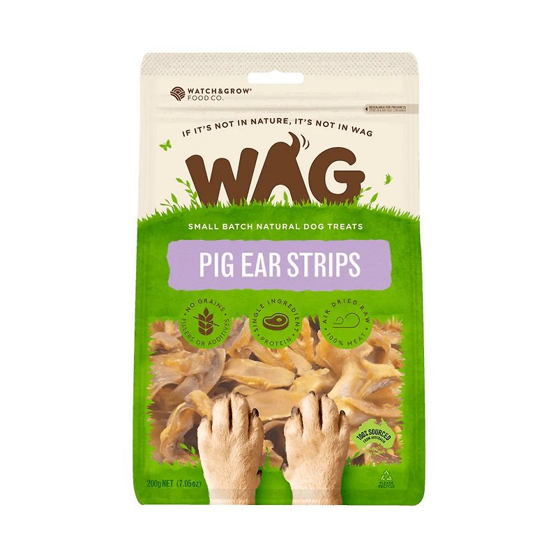 WAG 風乾豬耳朵條 - 貓/狗零食/肉乾 - 其他材質 