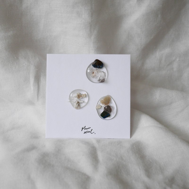 耳環 ピアス / イヤリング  | 海的延伸 no.11 | pinkoi限定 - 耳環/耳夾 - 樹脂 透明