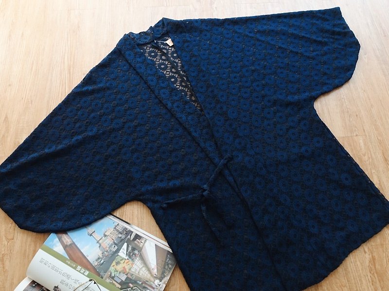ヴィンテージ着物/羽織りのno.29 - ジャケット - その他の素材 ブルー
