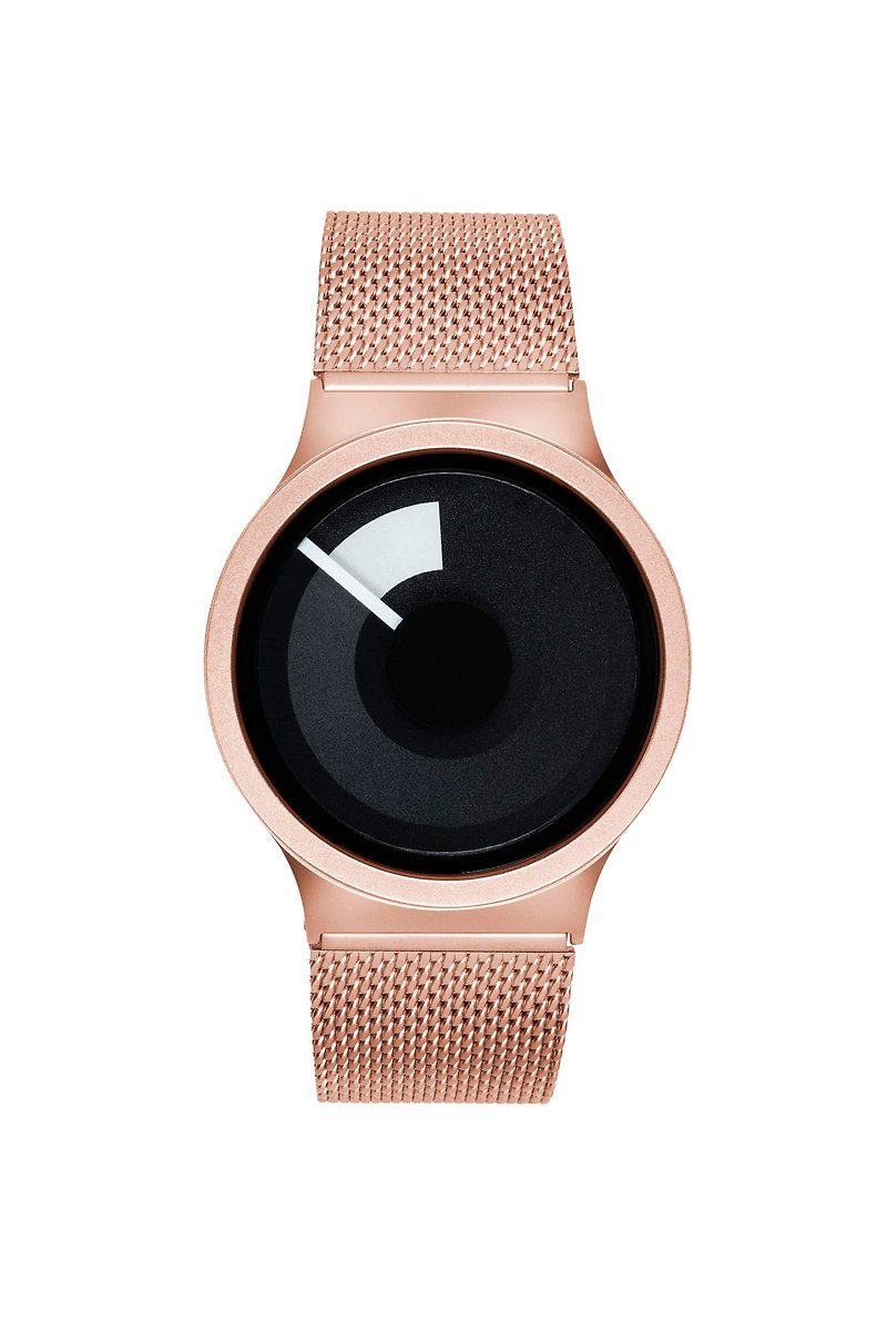 地平線系列 (XS - Horizon Rose Gold, 玫瑰金色錶殼錶帶, 黑/白) - 女錶 - 不鏽鋼 銀色