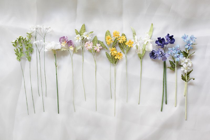 PRS005 : ดอกไม้สำหรับตกแต่งบ้าน เซ็ทดอกไม้ประดับตกแต่งแจกัน ในโทนสีสันสดใส - ของวางตกแต่ง - กระดาษ สีเขียว