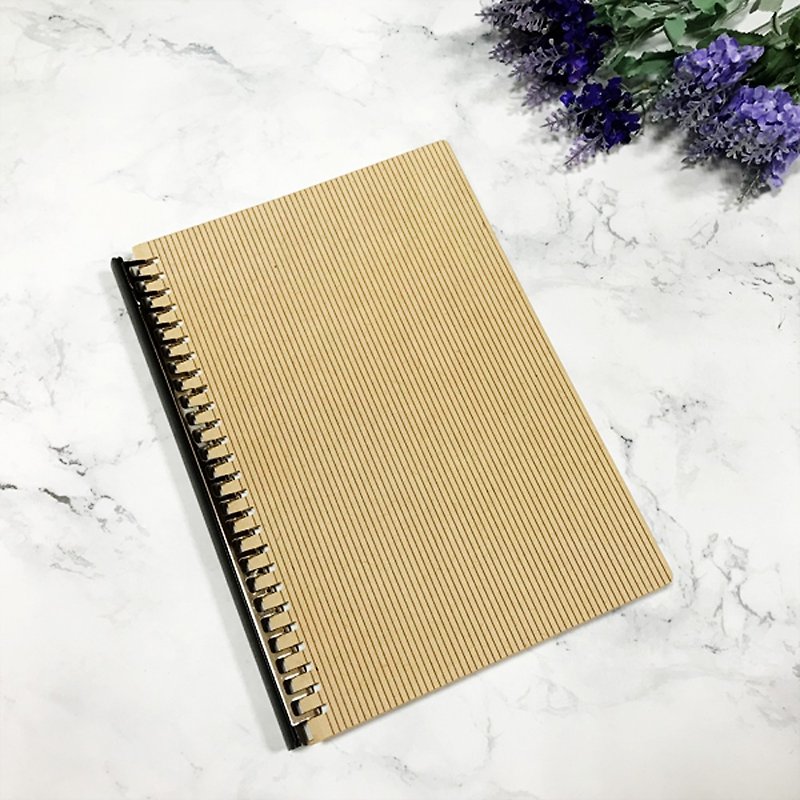 A5 sliding clip notebook - Notebooks & Journals - Wood Gold