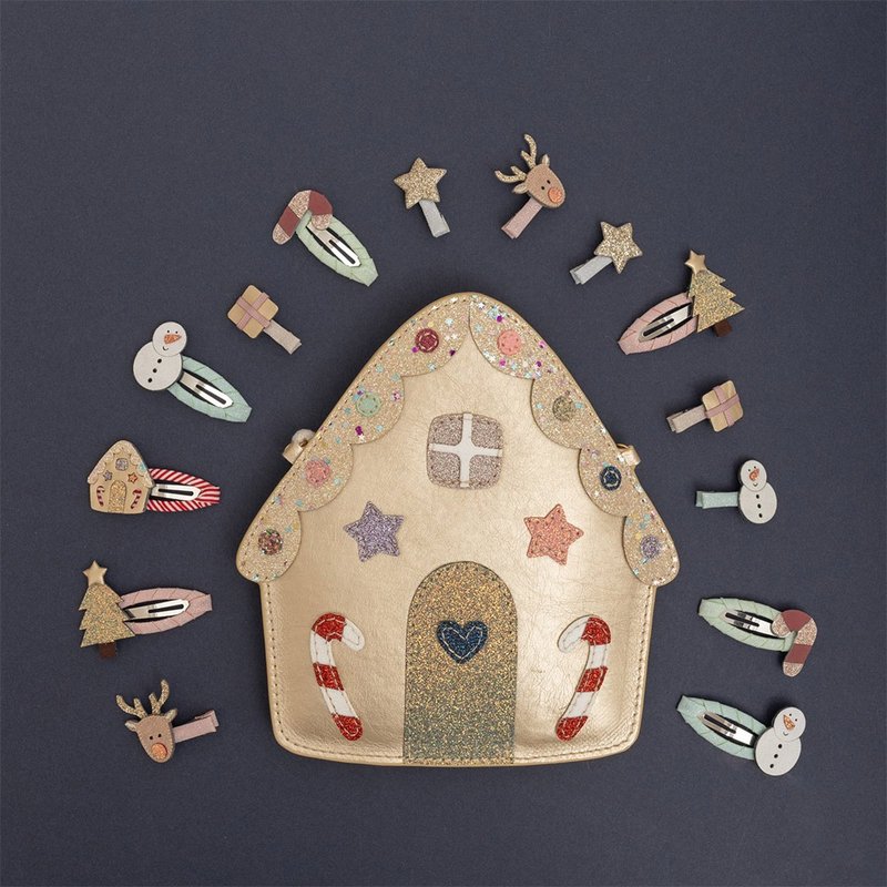 [Christmas Gift Box] British Mimi & Lula AW24_Xmas Gingerbread House Side Bag - Baby Accessories - Polyester 