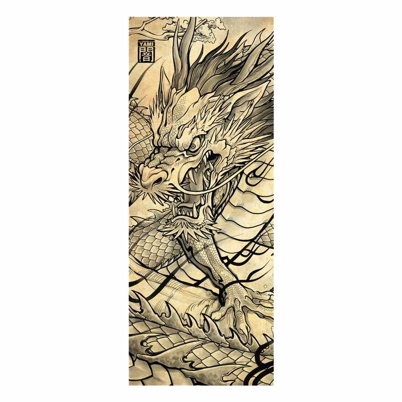 Dragon Tenugui Canvas No frame - 其他 - 棉．麻 白色