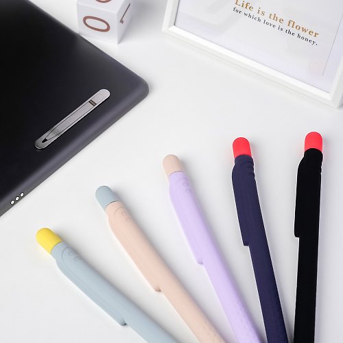 AHAStyle 官方品牌店 Apple Pencil 1代 撞色矽膠保護筆套 - 可磁吸式筆掛款