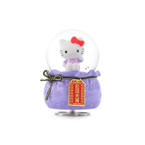 JARLL 讚爾藝術 Hello Kitty 宏圖大展御守水晶球音樂盒生日聖誕交換禮物升官開店
