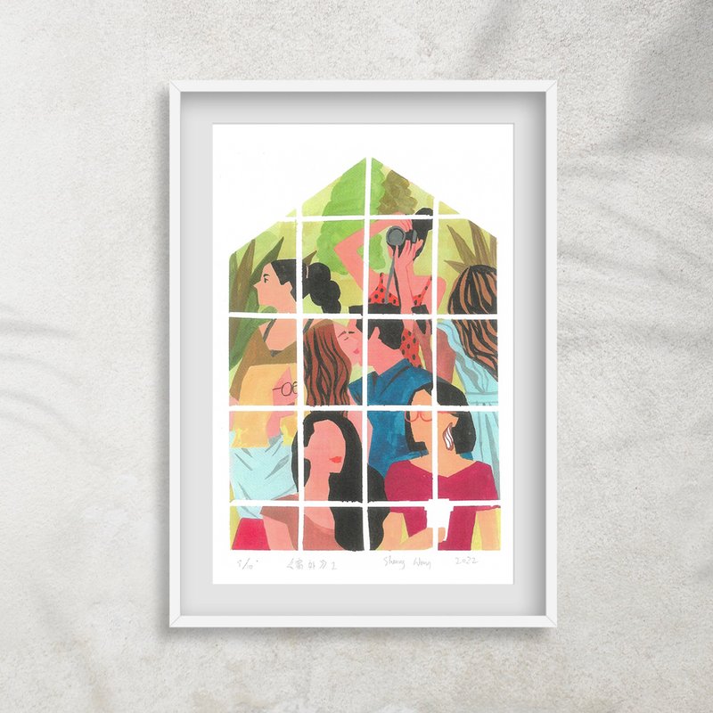 【窗外1】複印畫|Art print - 海報/掛畫/掛布 - 紙 白色