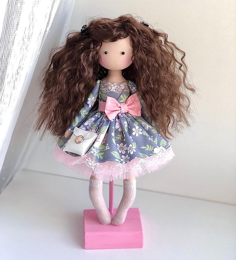 Personalized  doll for best friend, Paris lovers gift idea - 寶寶/兒童玩具/玩偶 - 棉．麻 多色