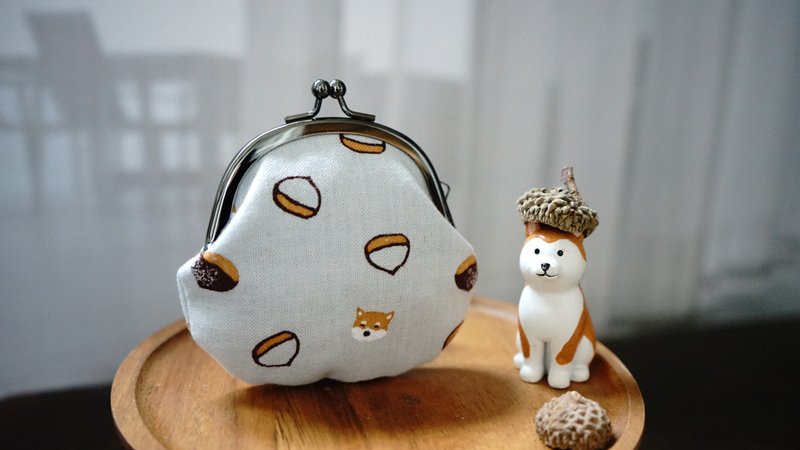 Shiba Inu/Coin Purse/Koujin Bao/Lizi Sister & A Chaimei Small Mouth Gold Package - กระเป๋าใส่เหรียญ - ผ้าฝ้าย/ผ้าลินิน 