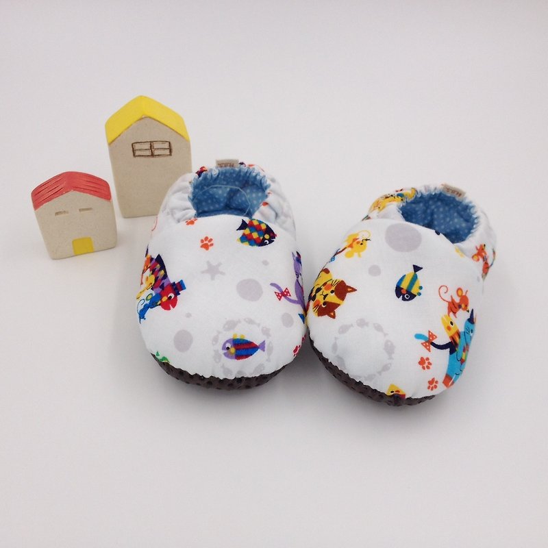 HBS handmade doll shoes - colored cat - Kids' Shoes - Cotton & Hemp Multicolor