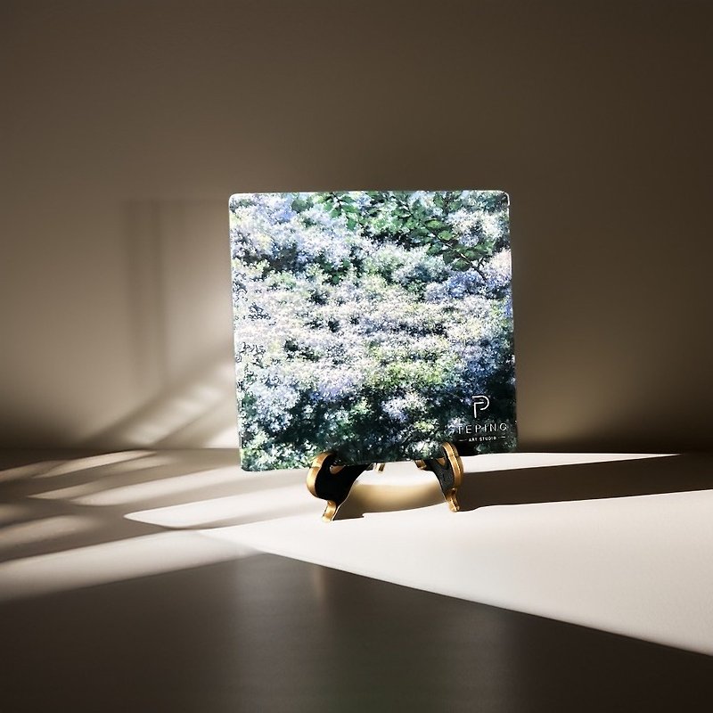 | Lin Deping Artist | Absorbent Ceramic Coaster/Flower Series (No. 06) - ที่รองแก้ว - ดินเผา 