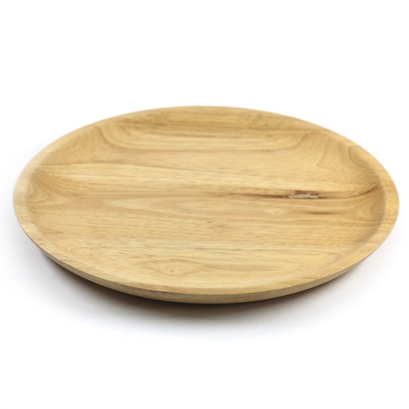 |CIAO WOOD| Wooden Round Shallow Plate - Bowls - Wood Brown