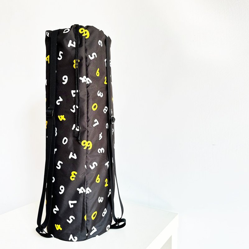 Double Strap Yoga Mat Bag/Yoga Bag--Moshu [Limited Handmade] - เสื่อโยคะ - วัสดุกันนำ้ สีดำ