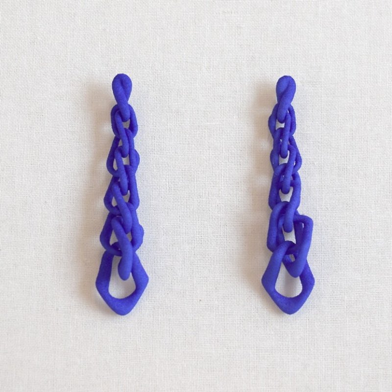 wheat blue earrings - Earrings & Clip-ons - Plastic Blue