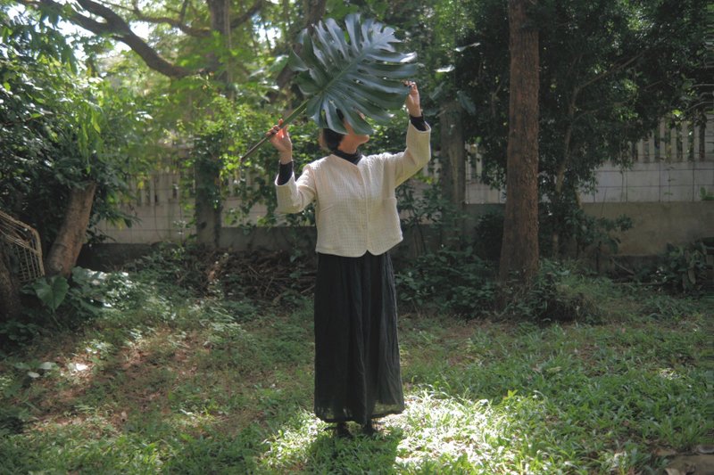 Vanilla Autumn | W.Jacket | Chiangmai Special Cotton - 女大衣/外套 - 棉．麻 白色