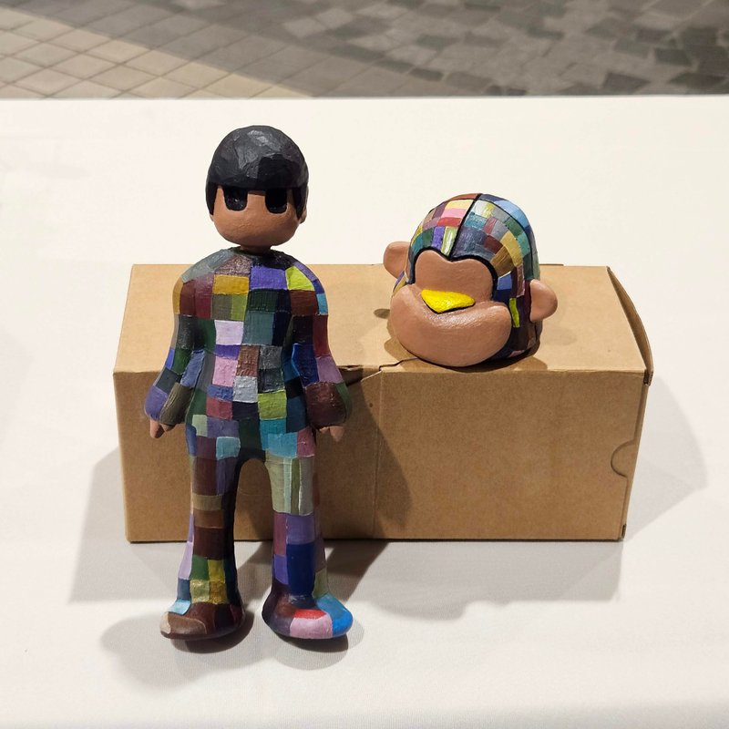 【Handicraft sculpture】Hardy and Me Sculpture Handicraft No.12 - Items for Display - Clay Multicolor