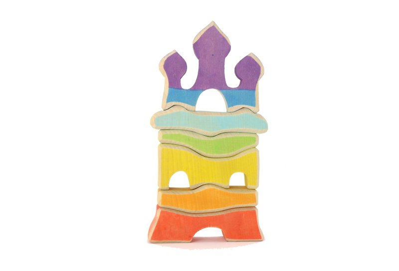 [Children's Day Gift] Chunmu Fairy Tale Russian Building Block Pyramid Series: Church - Kids' Toys - Wood Multicolor