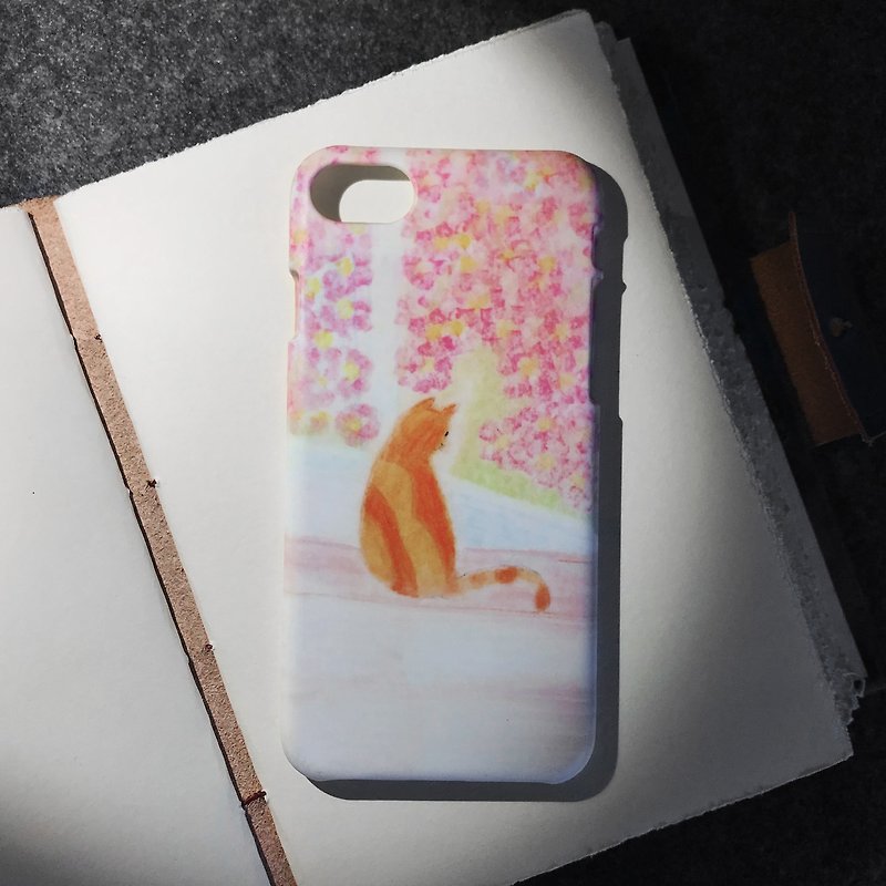 Orange cat in spring. Matte Case (iPhone, HTC, Samsung, Sony) - Phone Cases - Plastic Pink