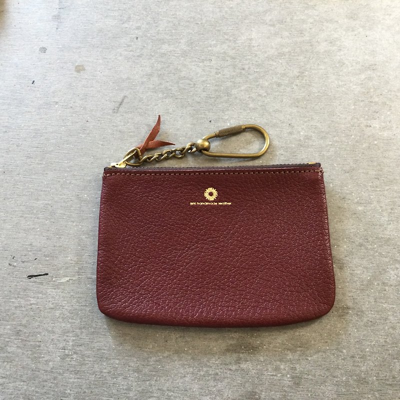 isni multipurpose for key & coin purse /handmade /sheepskin - Coin Purses - Genuine Leather Red