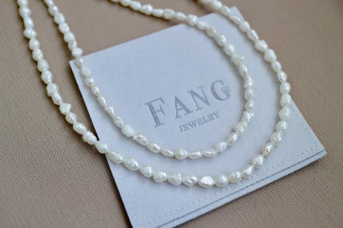 FANG JEWELS 【小可頌】不規則天然珍珠項鍊/頸鏈/CHOKER