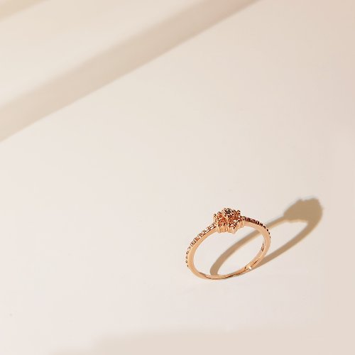 Queen Jocelyn 賈思琳 輕珠寶 【禮物】阿緹密絲的星辰玫瑰金色 天然鑽石戒指|鑽石|鑽戒