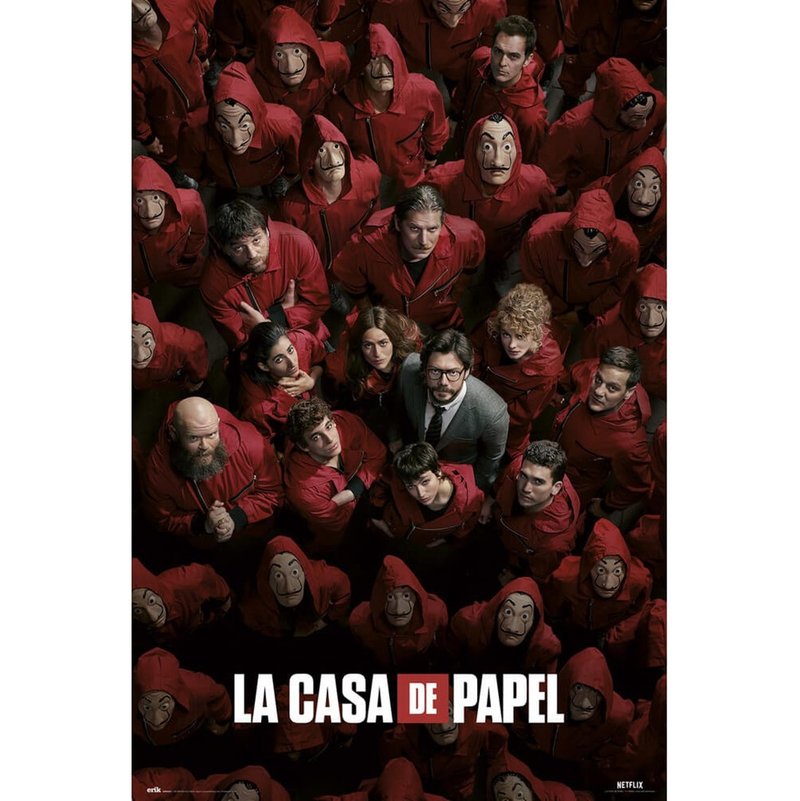 【Paper House】Money Heist Full Collection Import Poster - Posters - Other Materials Red