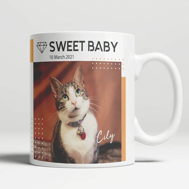 Custom-made mugs with pictures-Apply fashion themes-Enhance photo clarity - Mugs - Pottery White