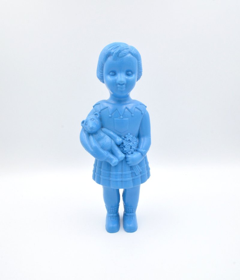 VINTAGE Lapin & Me Doll Solid Color Silicone Doll - Stuffed Dolls & Figurines - Plastic Blue