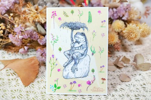 Ringo 青蛙呱呱─日製動物療癒防水貼紙/小卡片/行李箱/筆電
