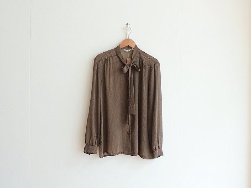 Vintage / Shirt / Long sleeve no.137 tk - Women's Shirts - Polyester Brown