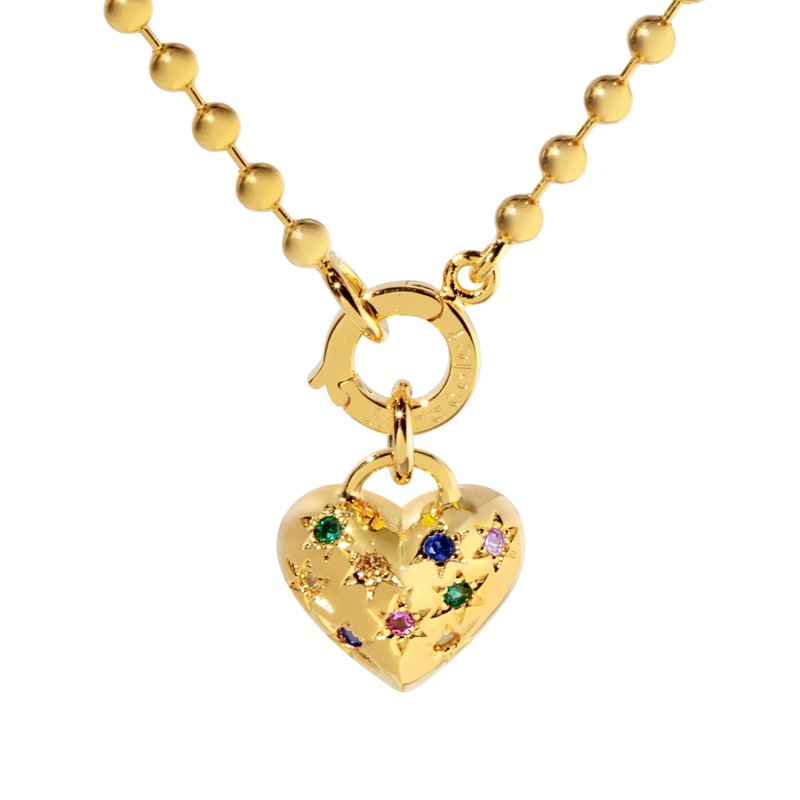 Multi Heart Necklace - 項鍊 - 其他金屬 金色