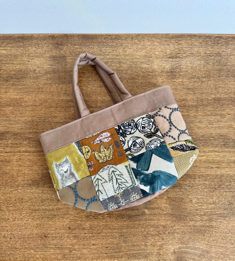 バケツトートバッグ　ミナペルホネン パッチワーク - 手提包/手提袋 - 棉．麻 多色