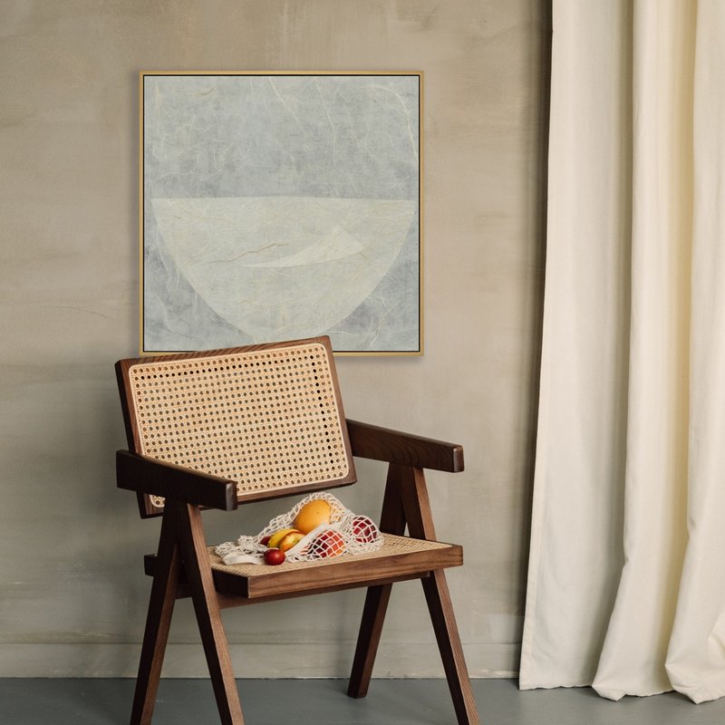 Zen Bowl I- Home Decor, Art print, Interior Design, Square Prints - โปสเตอร์ - ผ้าฝ้าย/ผ้าลินิน สีกากี