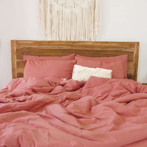 True Things Rust pink linen pillowcase / Pink pillow cover / Euro, American, Taiwan size