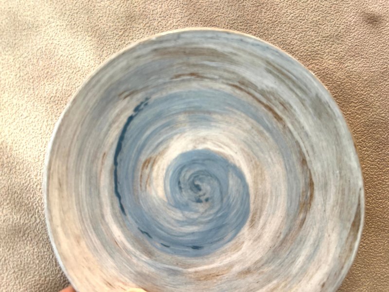 粉引手作 繾綣小皿   Ø 10.5cm  豆皿 小碟  醬料碟 - 盤子/餐盤/盤架 - 陶 藍色