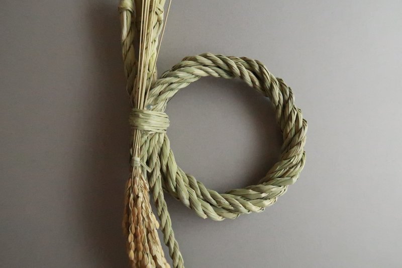 Japanese Decoration, Shimenawa, Shimekazari, Sacred Rope, Wreath, Ornament, DE6 - ตกแต่งผนัง - วัสดุอื่นๆ สีกากี