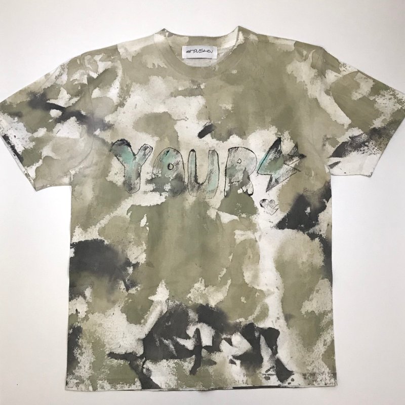 手繪短袖T恤 - 男 T 恤 - 棉．麻 透明