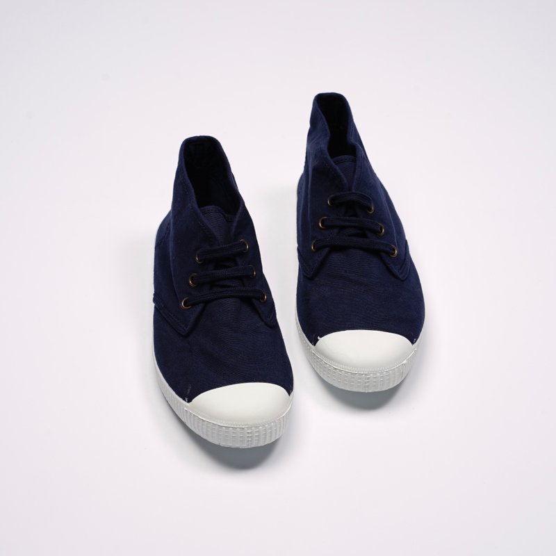 西班牙帆布鞋 CIENTA 60997 77 深藍色 經典布料 大人 Chukka - 女休閒鞋/帆布鞋 - 棉．麻 藍色