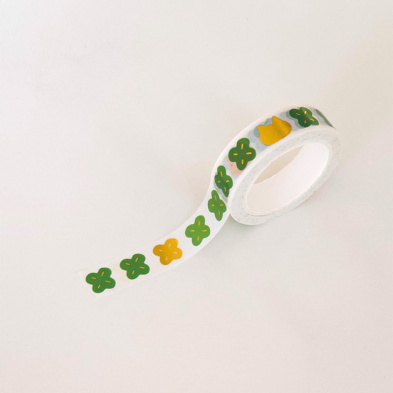 washi tape LuckyDay - 紙膠帶/和紙/PET - 紙 金色