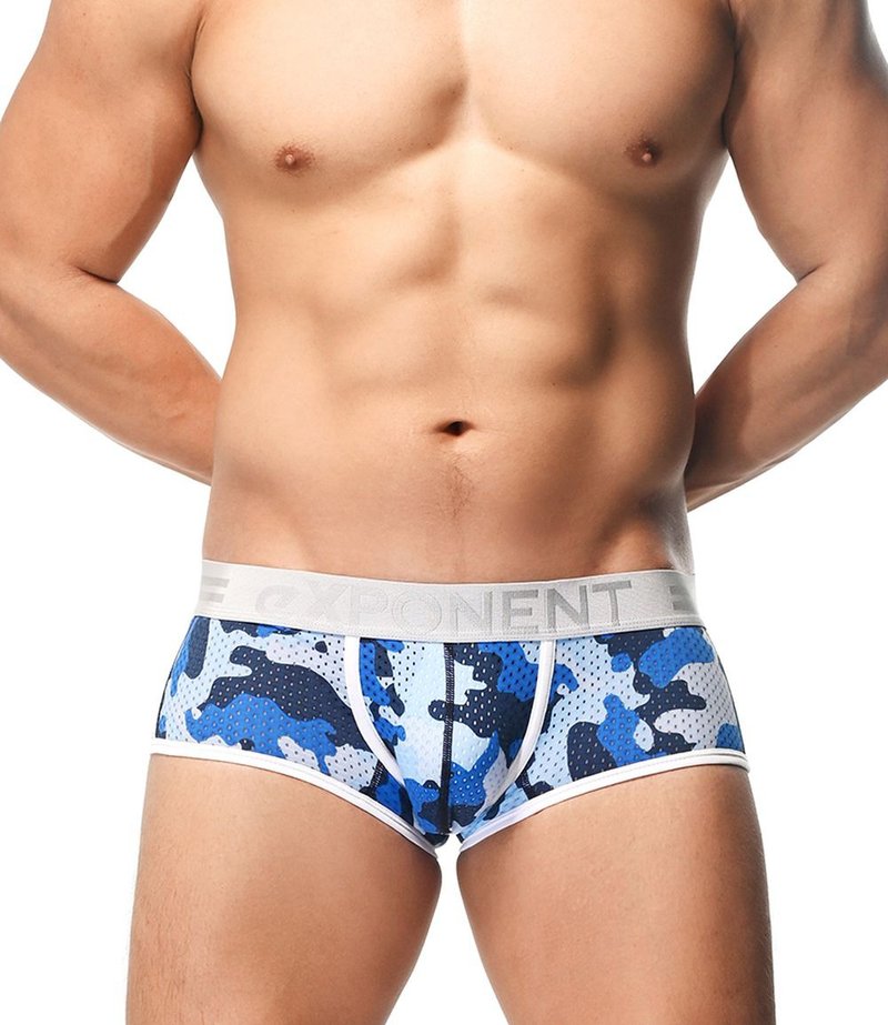 SPECIAL FORCE-4D TECH Trunks-Camo Blue - Men's Underwear - Nylon Blue