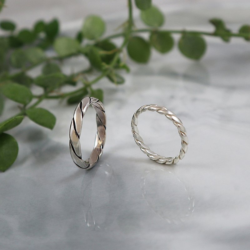 Kumihimo to create meaning/Variations・Metalwork Silver・Wedding ring pairs・One person group - งานโลหะ/เครื่องประดับ - เงินแท้ 
