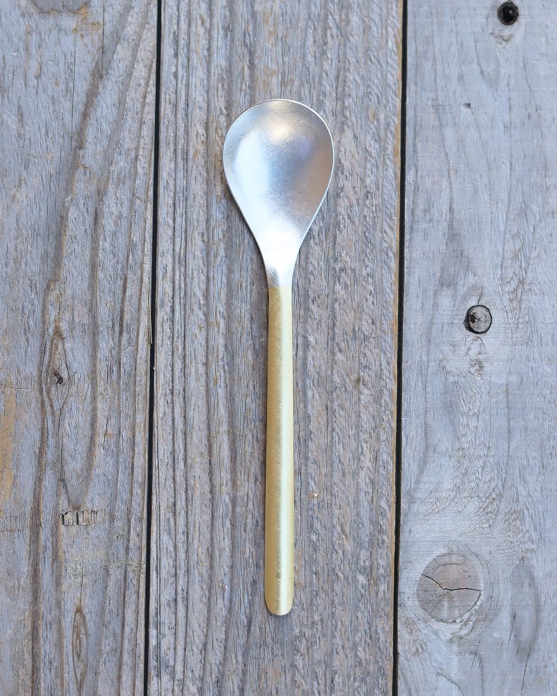 錘木紋 黃銅湯匙組 茶匙 S 2入 - 刀叉/湯匙/餐具組 - 銅/黃銅 金色